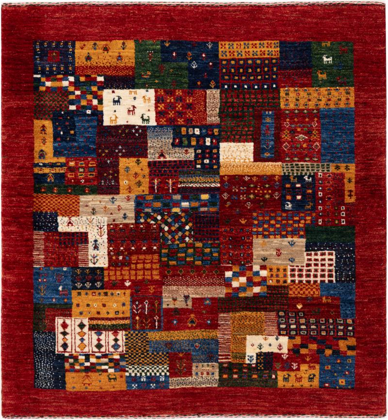 Perzsa szőnyeg Perzsa Gabbeh Loribaft Nowbaft 115x109 115x109, Perzsa szőnyeg Kézzel csomózva