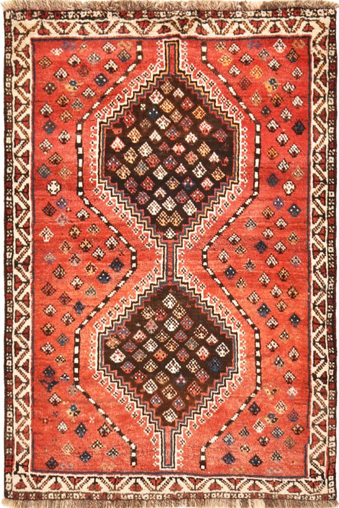 Persian Rug Shiraz 4'11"x3'4" 4'11"x3'4", Persian Rug Knotted by hand