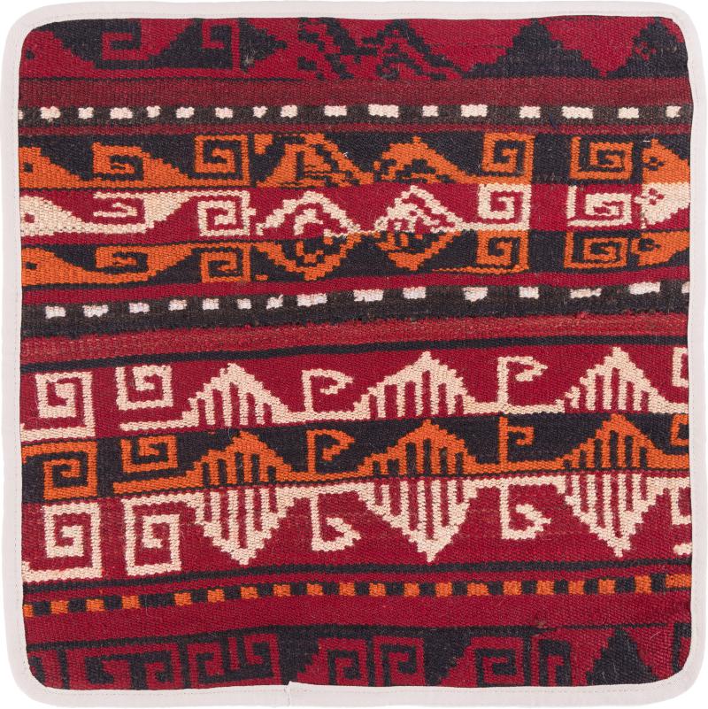 Afghan rug Kilim Afghan Cushion Cover 40x40 40x40, Persian Rug Knotted by hand