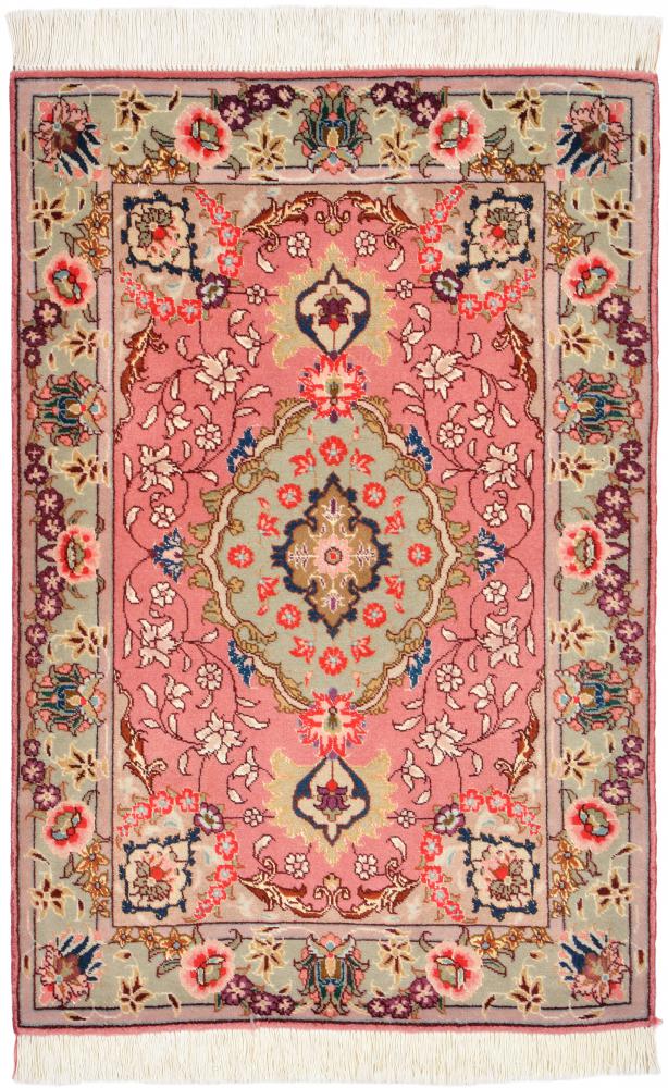 Persian Rug Tabriz 50Raj 2'11"x1'11" 2'11"x1'11", Persian Rug Knotted by hand