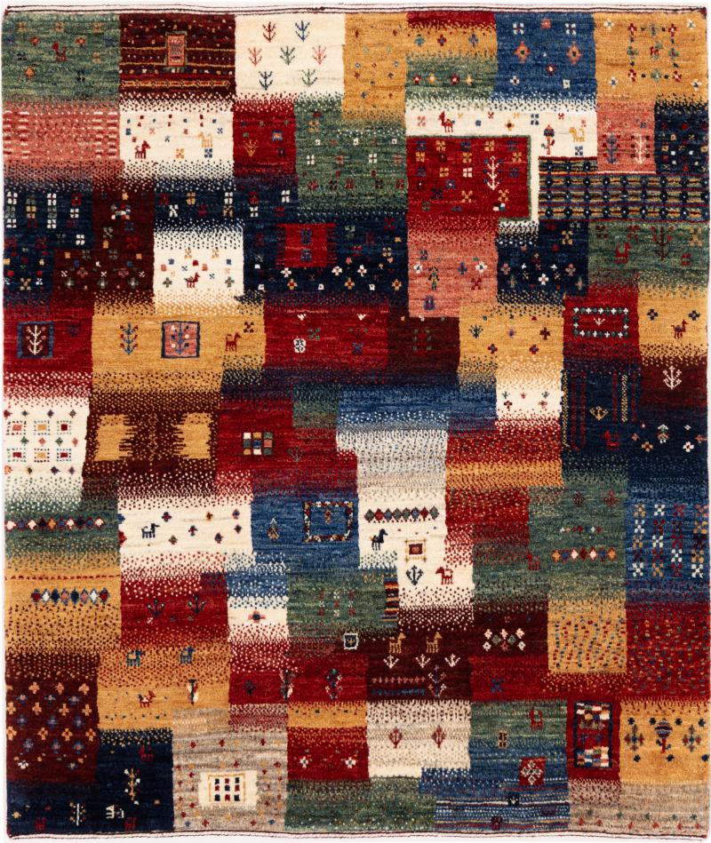 Perzisch tapijt Perzisch Gabbeh Loribaft Nowbaft 115x99 115x99, Perzisch tapijt Handgeknoopte