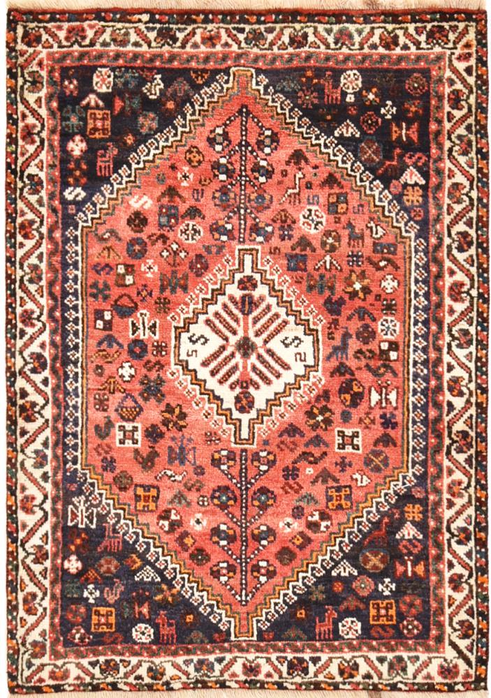 Persian Rug Shiraz 4'10"x3'5" 4'10"x3'5", Persian Rug Knotted by hand