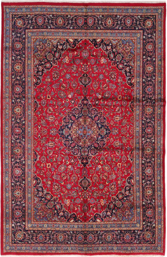 Persisk tæppe Mashhad 366x242 366x242, Persisk tæppe Knyttet i hånden
