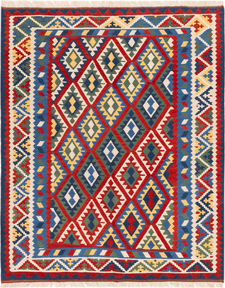 Alfombra persa Kilim Fars Ghashghai 193x156 193x156, Alfombra persa Tejido a mano