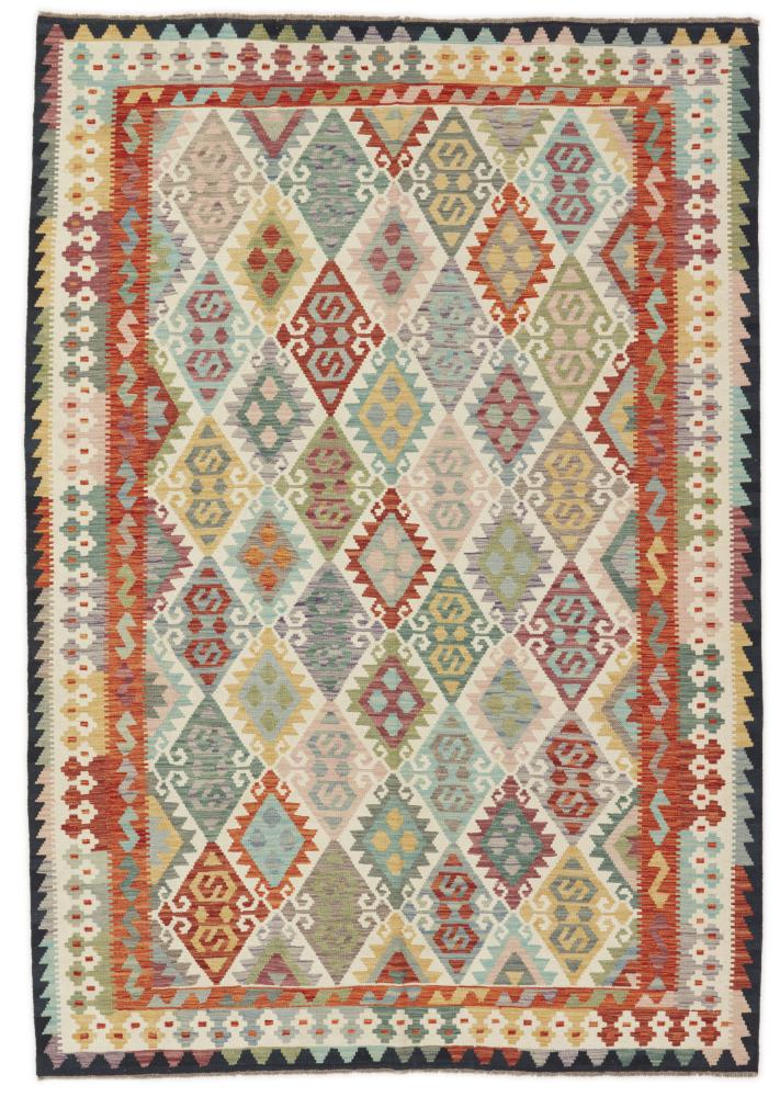 Afghan rug Kilim Afghan 9'7"x6'9" 9'7"x6'9", Persian Rug Woven by hand