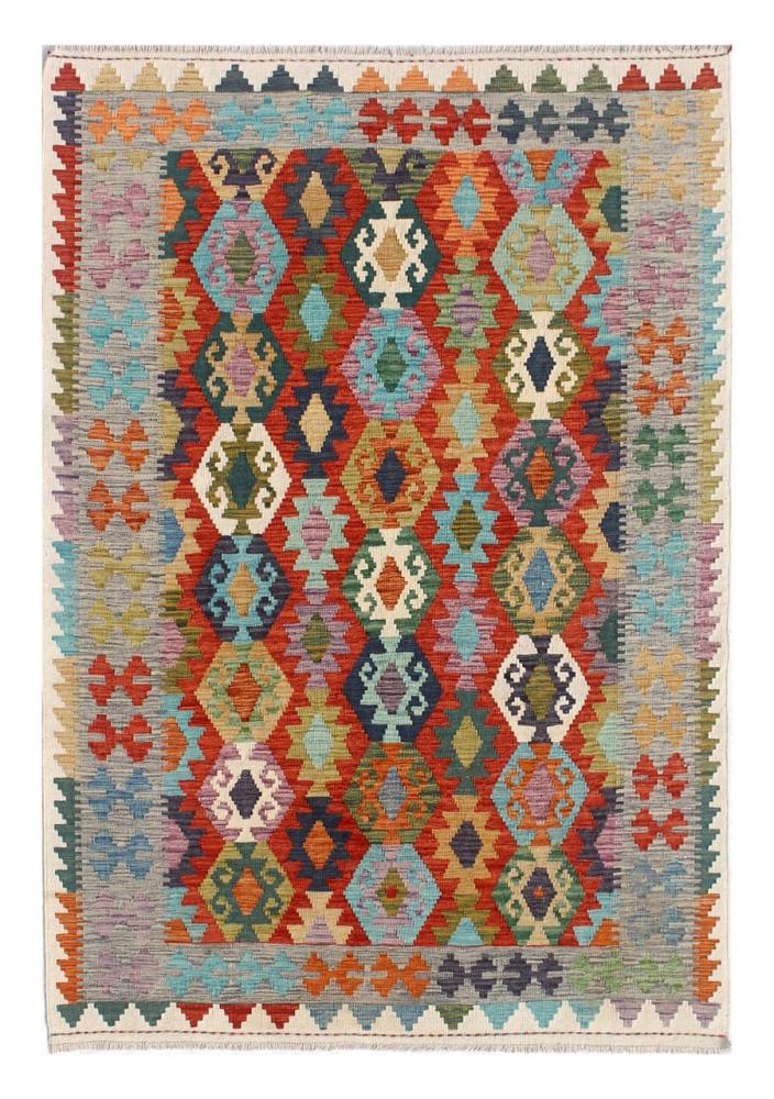 Afghan rug Kilim Afghan 8'0"x5'9" 8'0"x5'9", Persian Rug Woven by hand