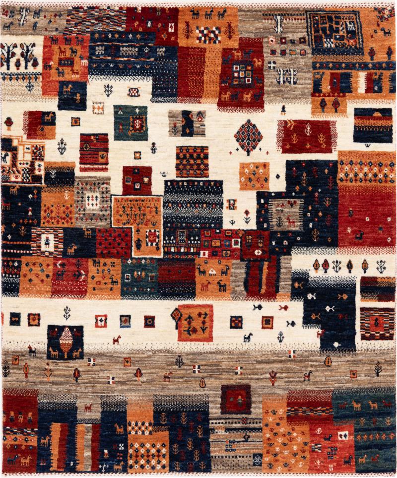 Perzisch tapijt Perzisch Gabbeh Loribaft Nowbaft 134x113 134x113, Perzisch tapijt Handgeknoopte