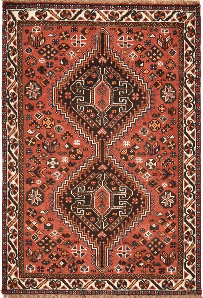 Persian Rug Shiraz 5'0"x3'4" 5'0"x3'4", Persian Rug Knotted by hand