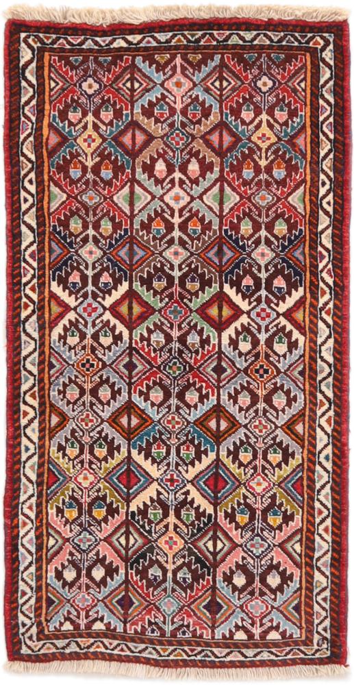 Tapete persa Ghashghai 145x78 145x78, Tapete persa Atado à mão