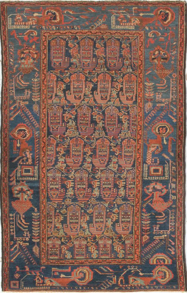 Tapis persan Malayer Antique 199x115 199x115, Tapis persan Noué à la main