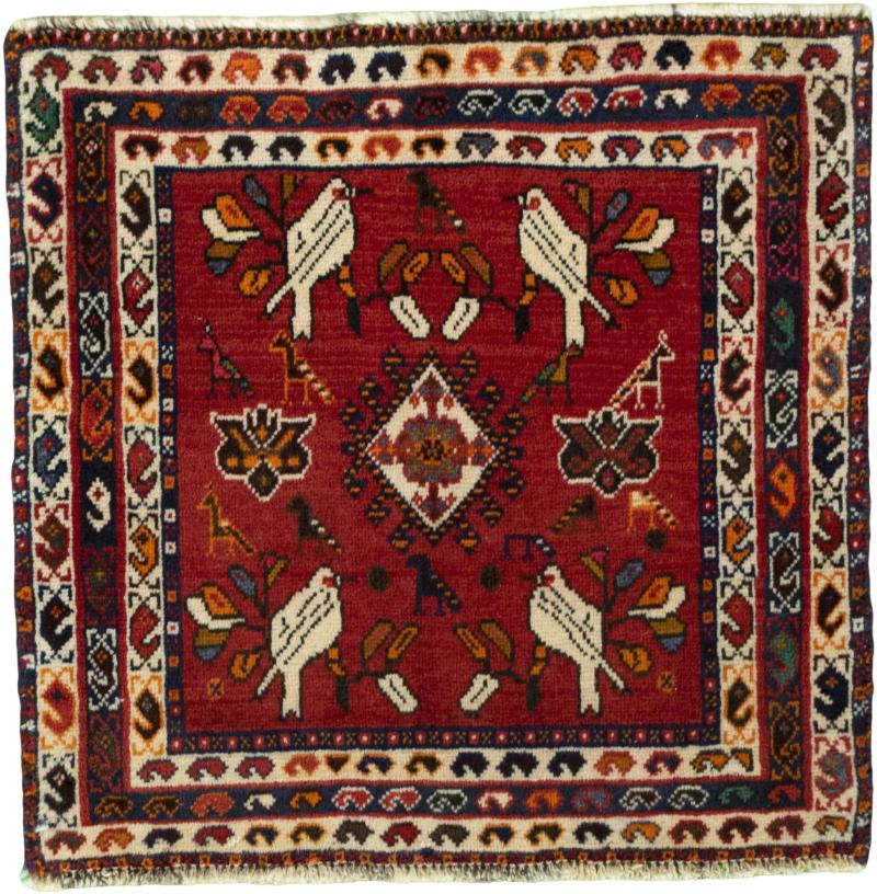 Persian Rug Shiraz 59x60 59x60, Persian Rug Knotted by hand