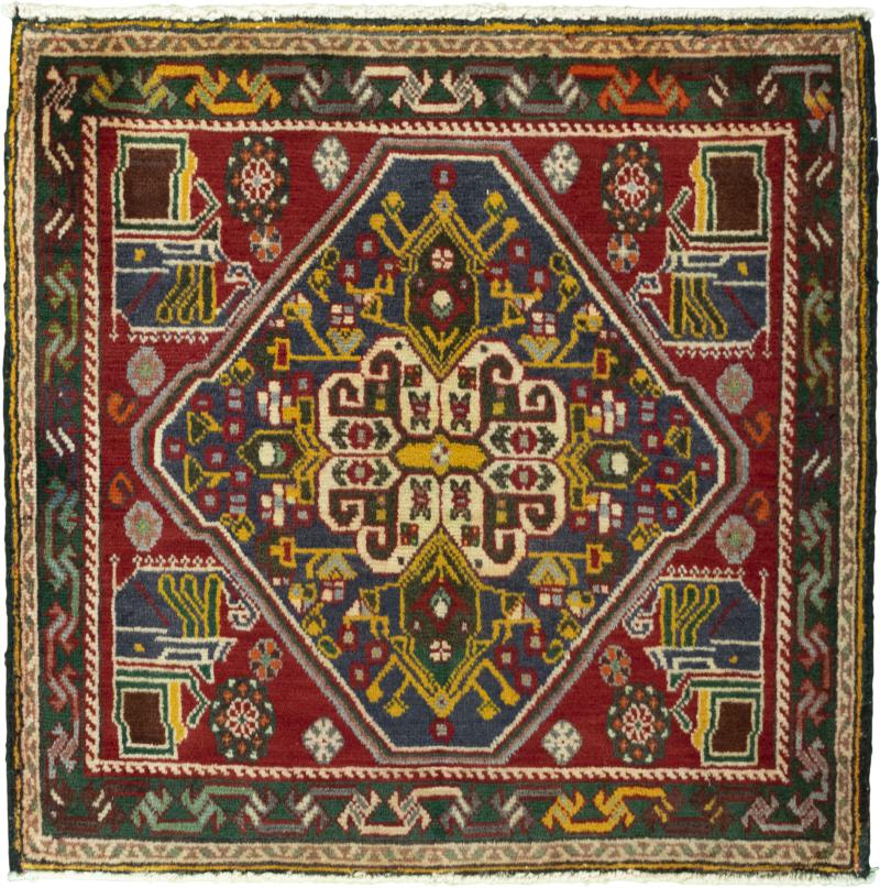 Tappeto persiano Shiraz 62x62 62x62, Tappeto persiano Annodato a mano