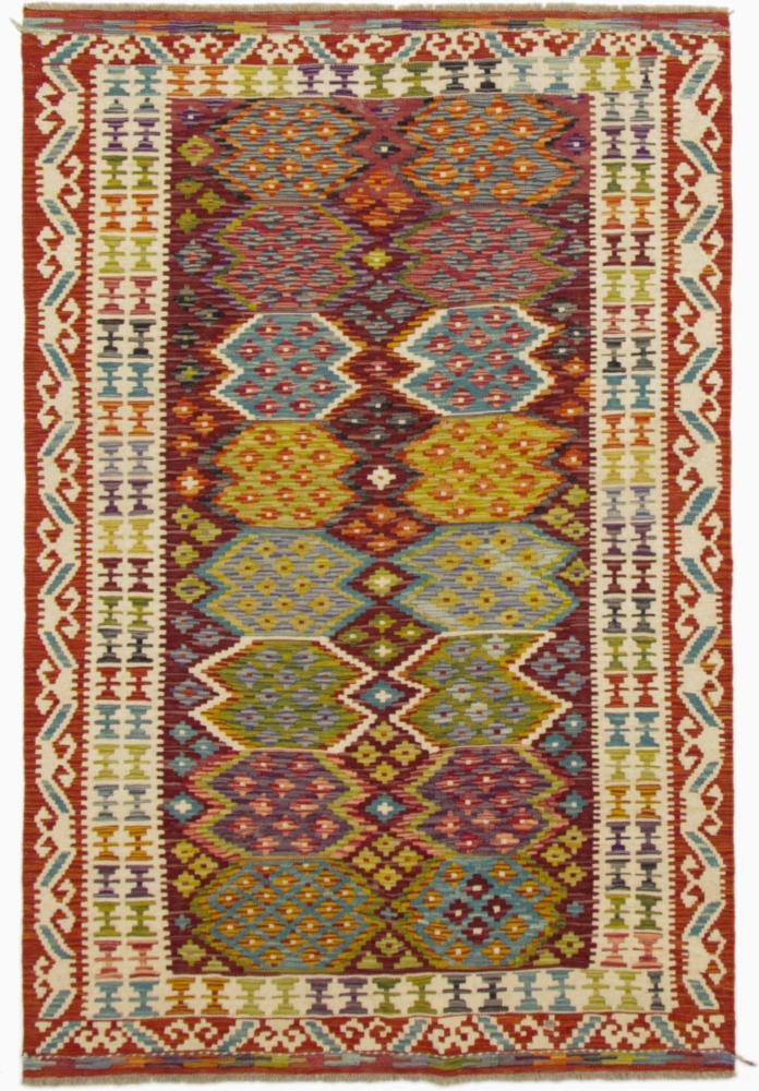 Afghansk tæppe Kelim Afghan 195x131 195x131, Persisk tæppe Håndvævet