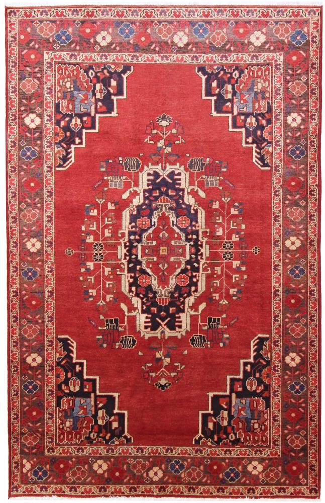 Persisk tæppe Hamadan 228x144 228x144, Persisk tæppe Knyttet i hånden