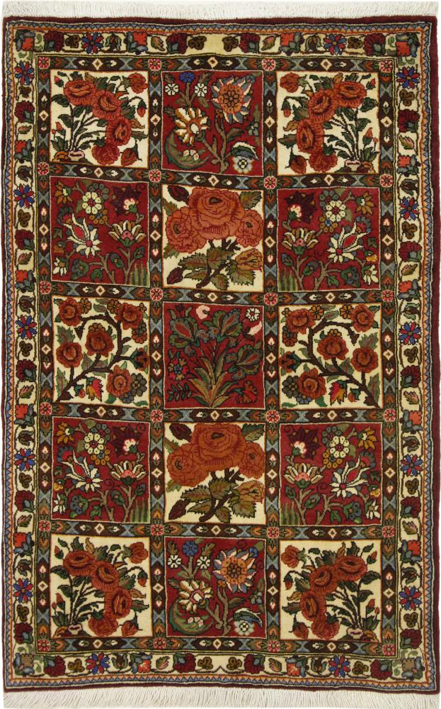 Persian Rug Bakhtiari 5'1"x3'4" 5'1"x3'4", Persian Rug Knotted by hand