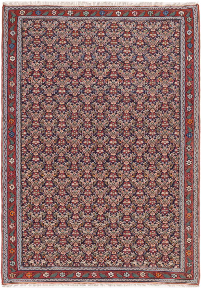 Persian Rug Kilim Senneh 223x159 223x159, Persian Rug Knotted by hand