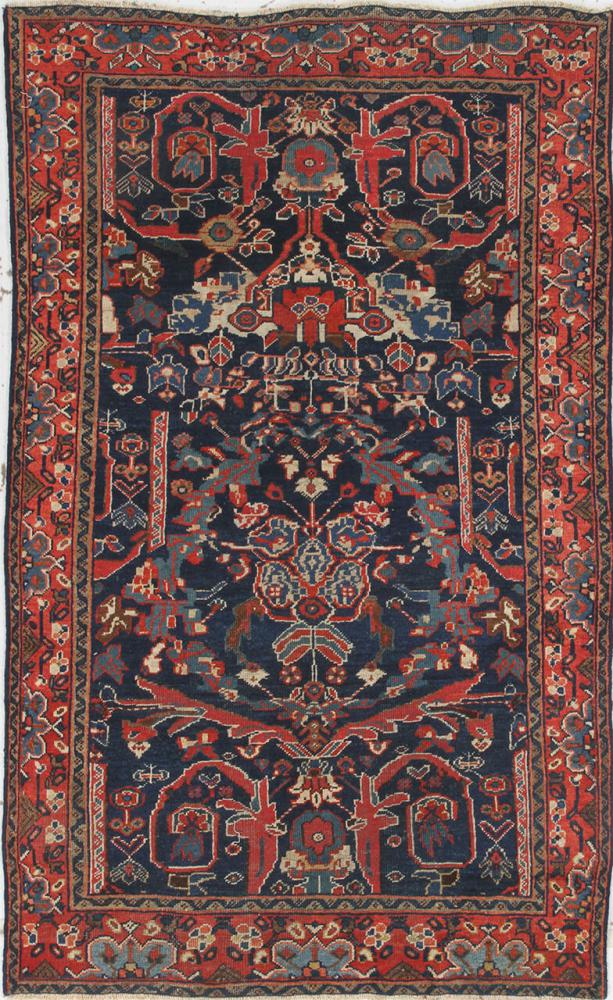 Persisk tæppe Mahal Antikke 211x131 211x131, Persisk tæppe Knyttet i hånden