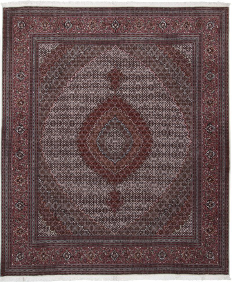 Persian Rug Tabriz Mahi 50Raj 11'11"x10'0" 11'11"x10'0", Persian Rug Knotted by hand