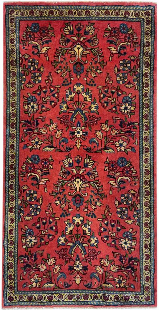 Persisk tæppe Sarough 129x68 129x68, Persisk tæppe Knyttet i hånden