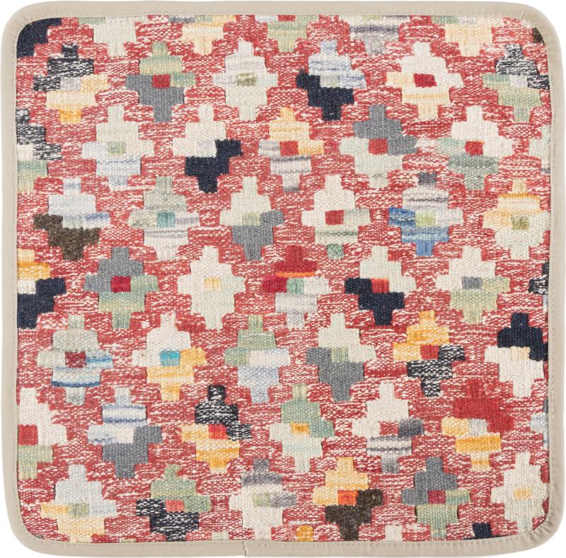 Afghanischer Teppich Kelim Afghan Kissenbezug 1'4"x1'4" 1'4"x1'4", Perserteppich Handgeknüpft