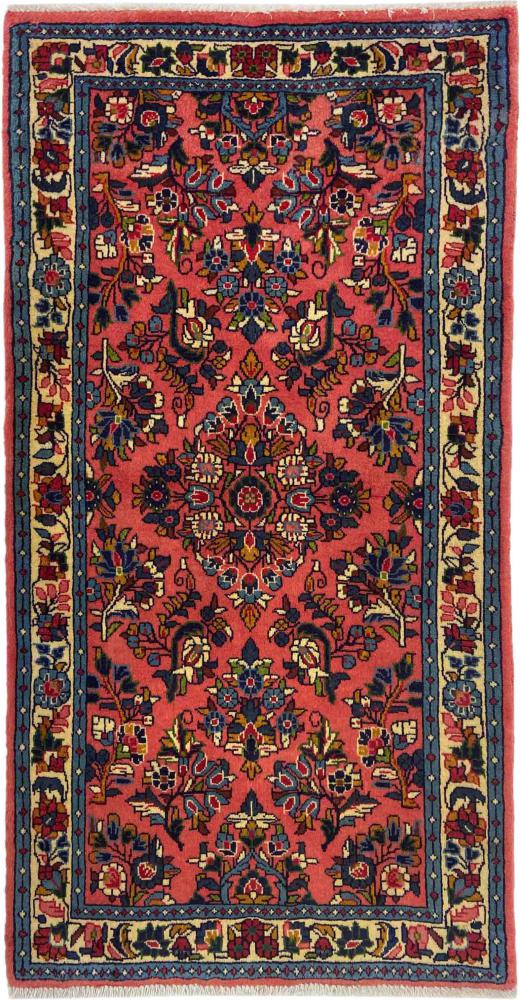 Persisk tæppe Sarough 131x68 131x68, Persisk tæppe Knyttet i hånden