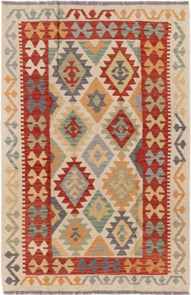 Afghan rug Kilim Afghan 5'0"x3'5" 5'0"x3'5", Persian rug Handwoven