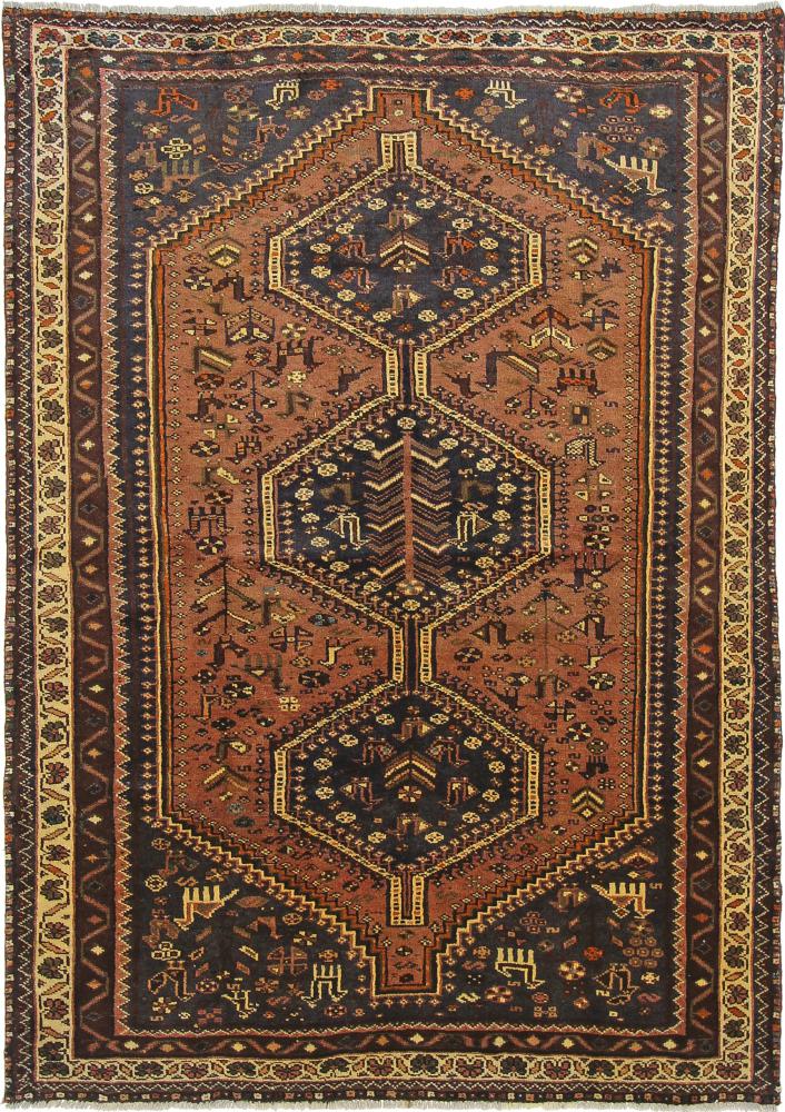 Persisk tæppe Ghashghai 257x170 257x170, Persisk tæppe Knyttet i hånden