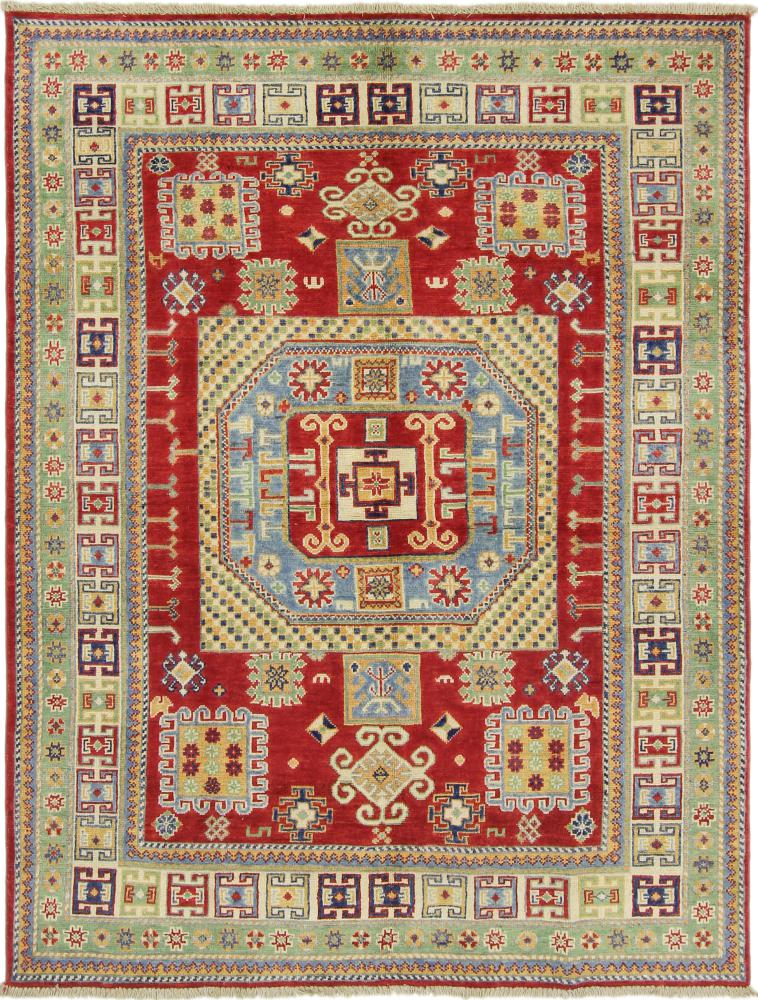Tapis afghan Kazak 194x150 194x150, Tapis persan Noué à la main