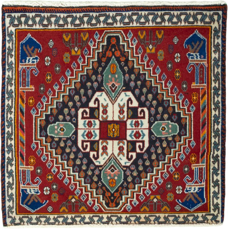 Persian Rug Shiraz 62x65 62x65, Persian Rug Knotted by hand
