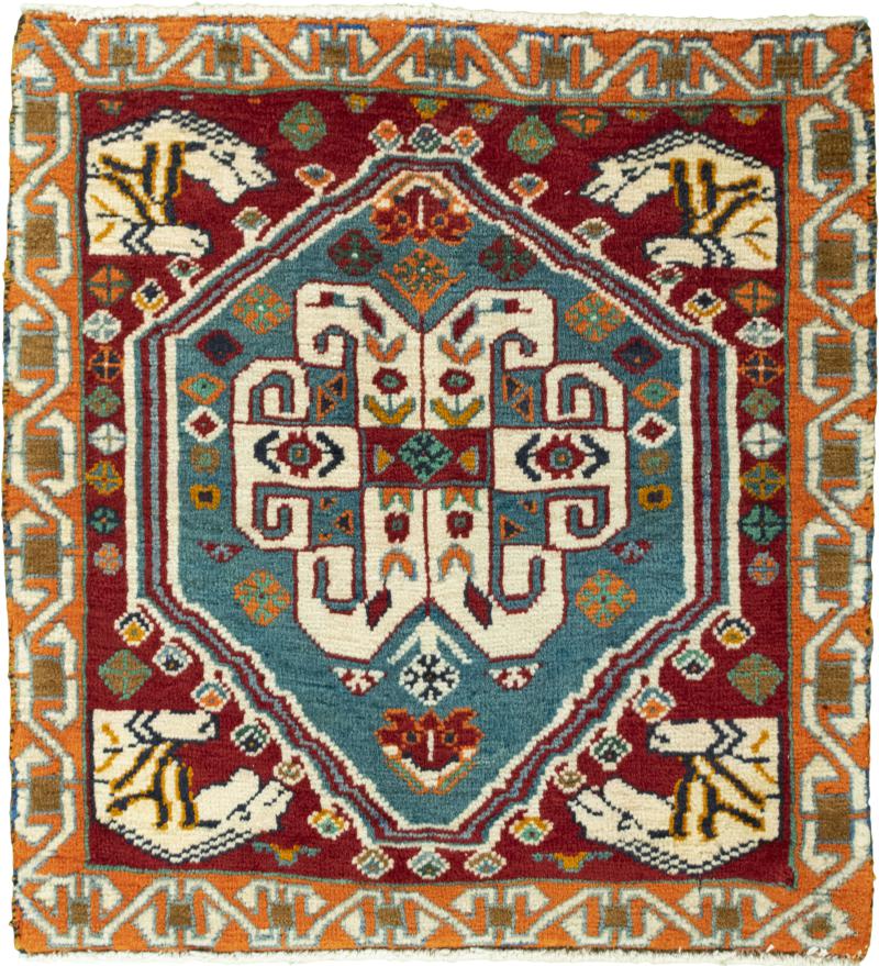 Tapis persan Shiraz 67x63 67x63, Tapis persan Noué à la main