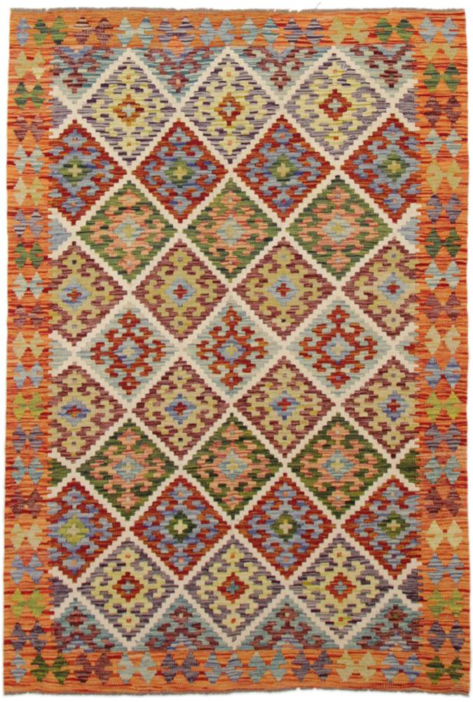 Afgán szőnyeg Kelim Afghan 197x128 197x128, Perzsa szőnyeg Kézzel szőtt