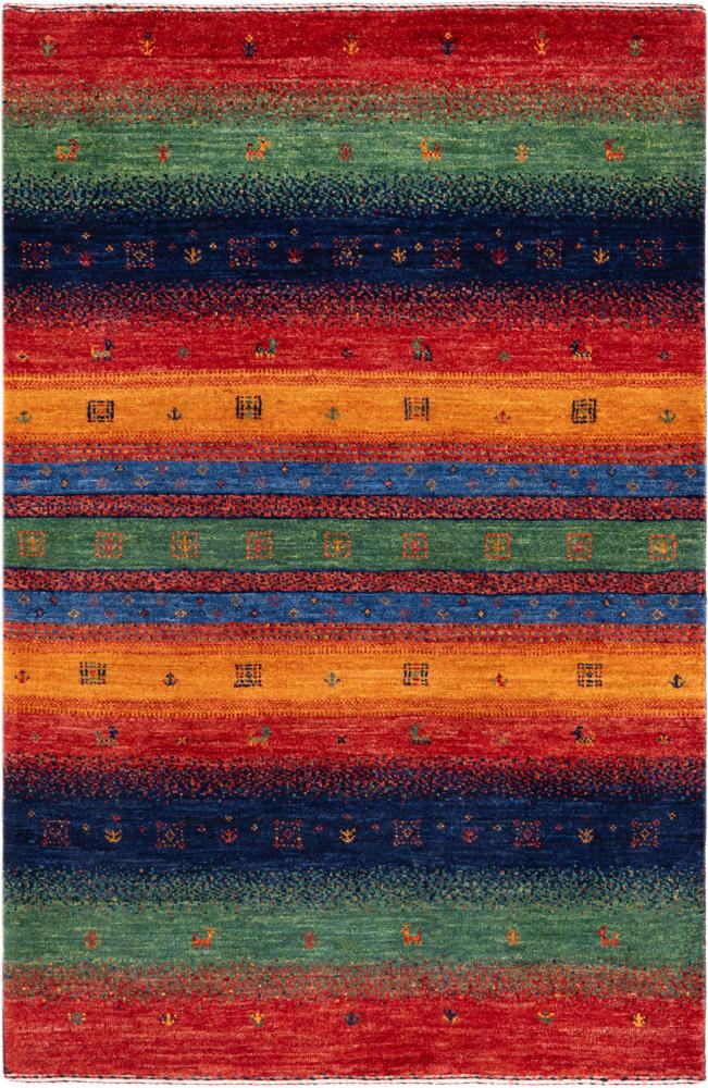 Tapis persan Persan Gabbeh Loribaft Essence 122x82 122x82, Tapis persan Noué à la main