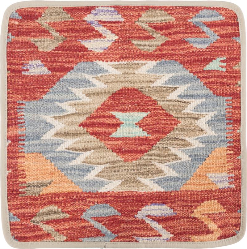 Afghan rug Kilim Afghan Cushion Cover 40x40 40x40, Persian Rug Knotted by hand