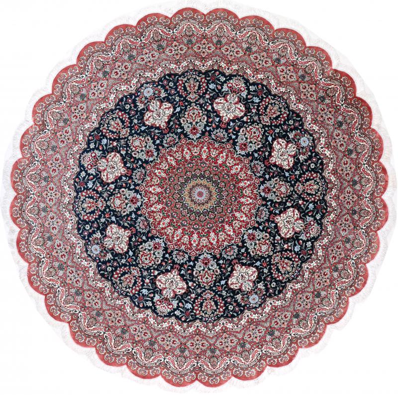 Perserteppich Ghom Seide 244x243 244x243, Perserteppich Handgeknüpft