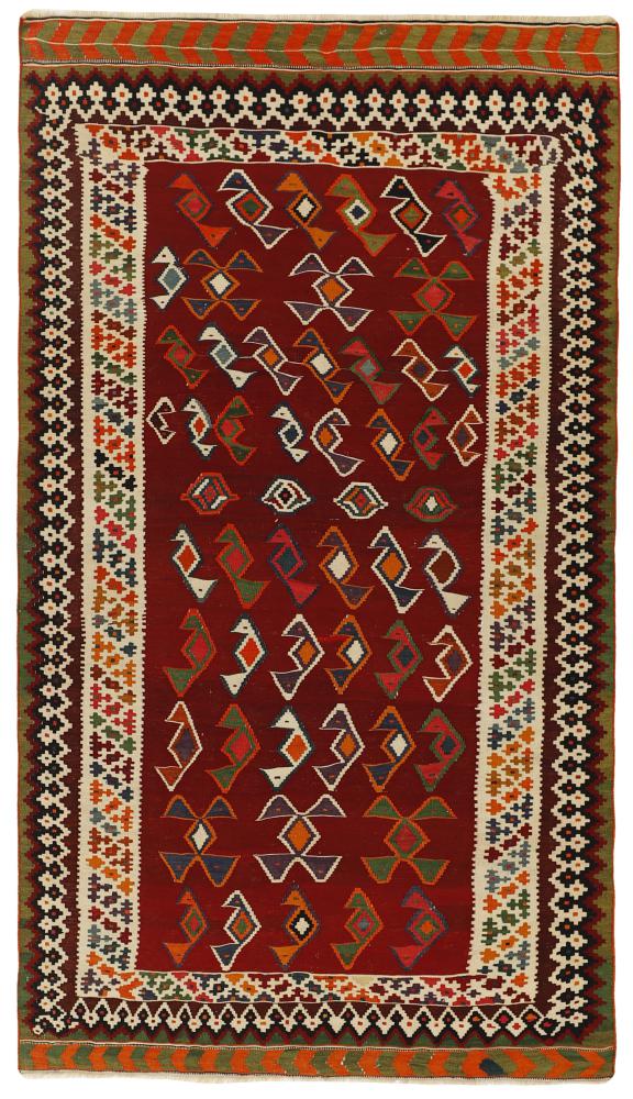 Persian Rug Kilim Fars 9'2"x5'2" 9'2"x5'2", Persian Rug Woven by hand