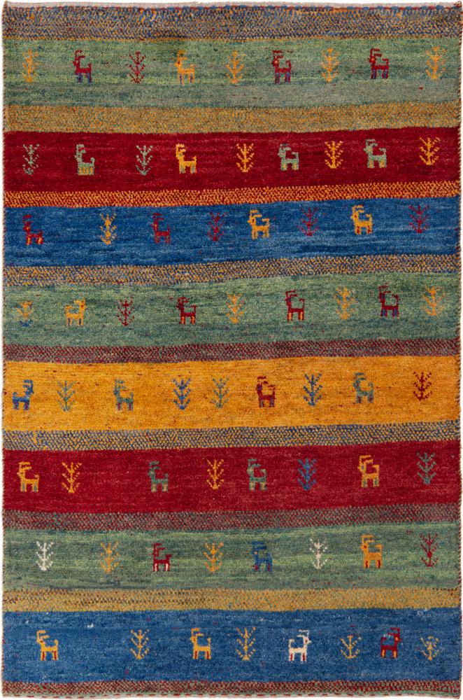Persian Rug Persian Gabbeh Nomad 145x98 145x98, Persian Rug Knotted by hand