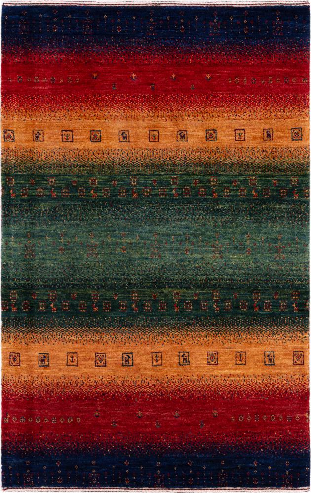 Persian rug Persian Gabbeh Loribaft Essence 4'1"x2'8" 4'1"x2'8", Persian rug Hand-knotted