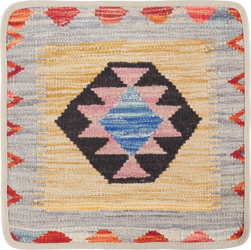 Afghan rug Kilim Afghan Cushion Cover 40x40 40x40, Persian Rug Knotted by hand