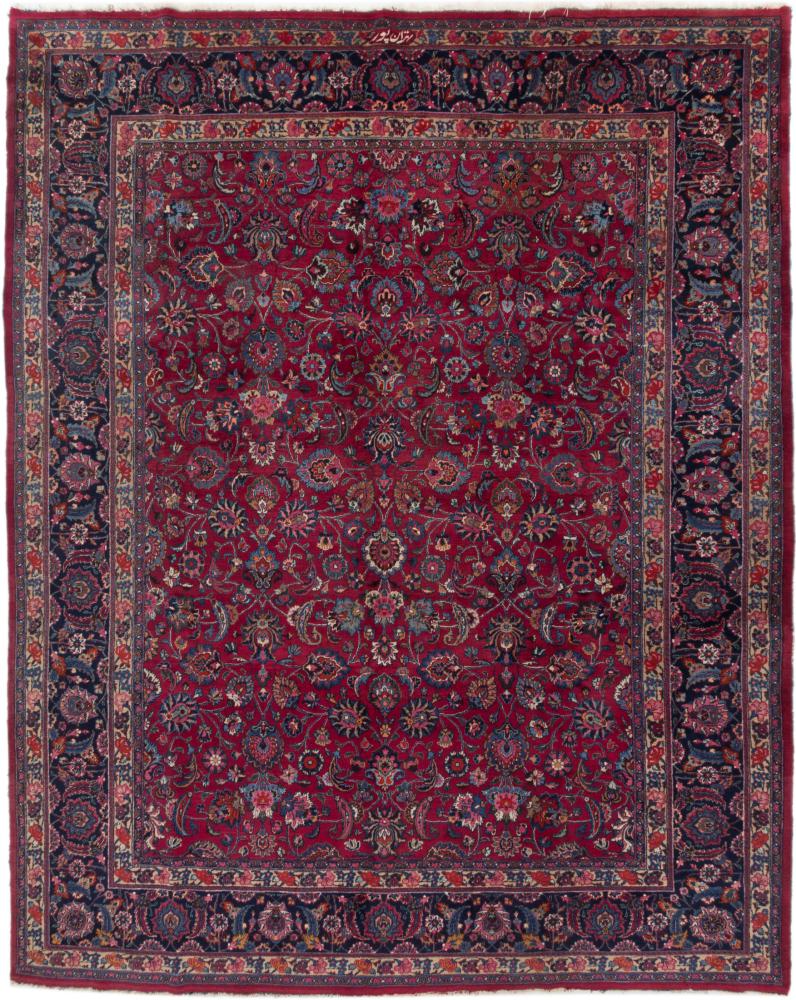 Persian Rug Masshhad Signed 397x313 397x313, Persian Rug Knotted by hand