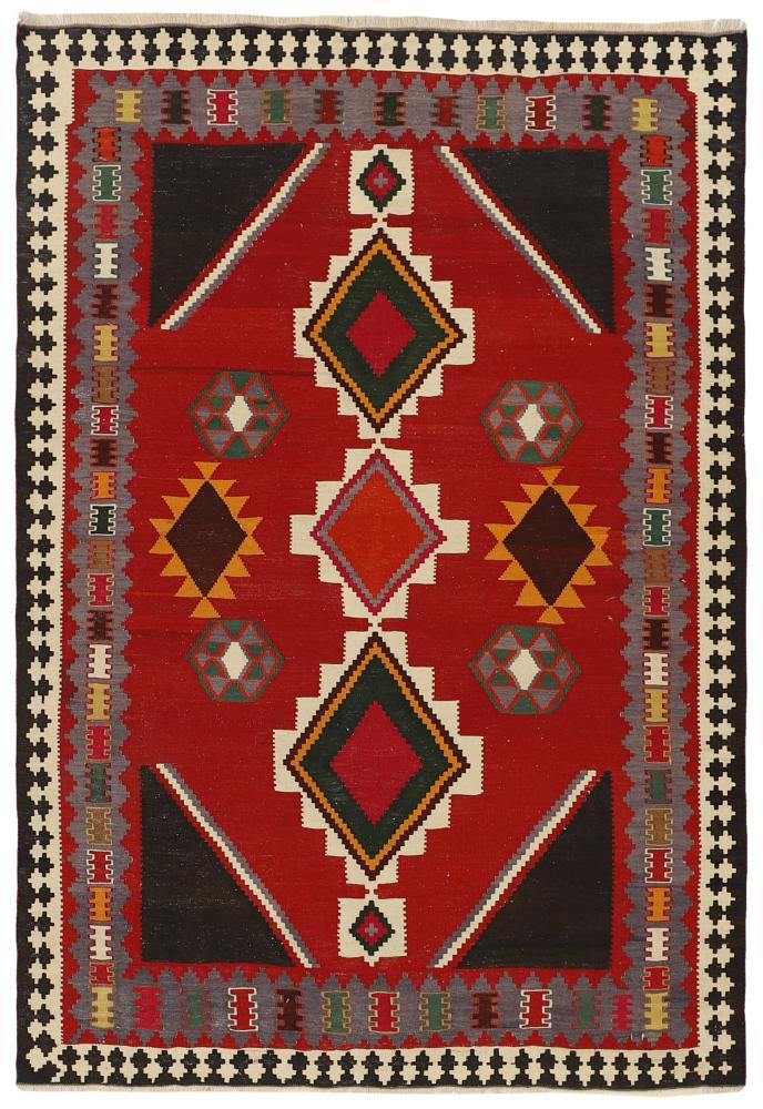 Tapis persan Kilim Fars 227x151 227x151, Tapis persan Tissé à la main