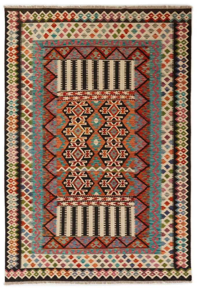 Tapis afghan Kilim Afghan 296x202 296x202, Tapis persan Tissé à la main