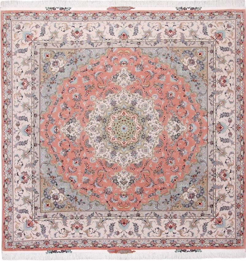 Tapete persa Tabriz 50Raj 247x255 247x255, Tapete persa Atado à mão