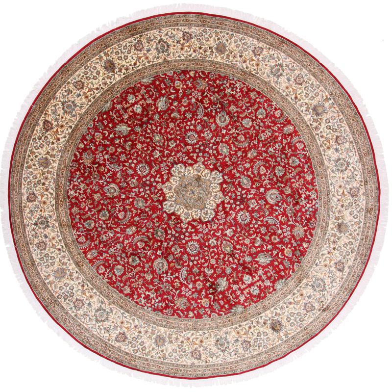 Tapis indien Cachemire Soie 311x309 311x309, Tapis persan Noué à la main