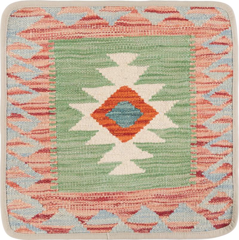 Afghan rug Kilim Afghan Cushion Cover 40x40 40x40, Persian Rug Knotted by hand