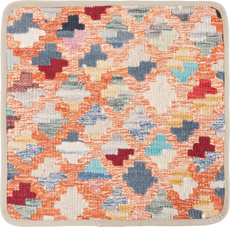 Afghan rug Kilim Afghan Cushion Cover 40x40 40x40, Persian Rug Knotted by hand