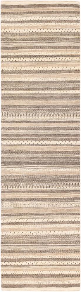 Tapis persan Persan Gabbeh Loribaft Tabiilbaft 387x105 387x105, Tapis persan Noué à la main