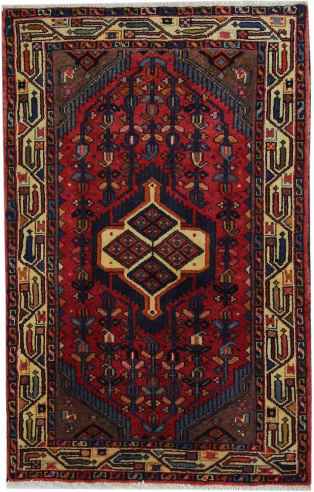 Persisk tæppe Hamadan 126x81 126x81, Persisk tæppe Knyttet i hånden