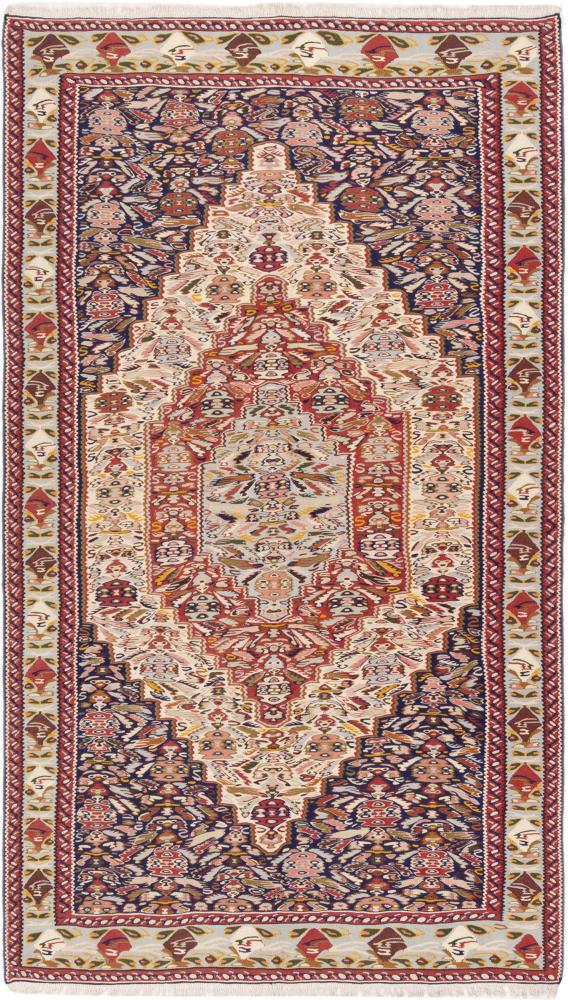 Tapete persa Kilim Senneh 244x143 244x143, Tapete persa Atado à mão