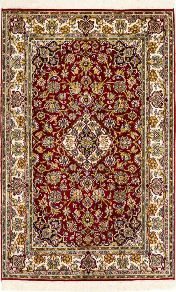 Tapis indien Cachemire Soie 125x80 125x80, Tapis persan Noué à la main