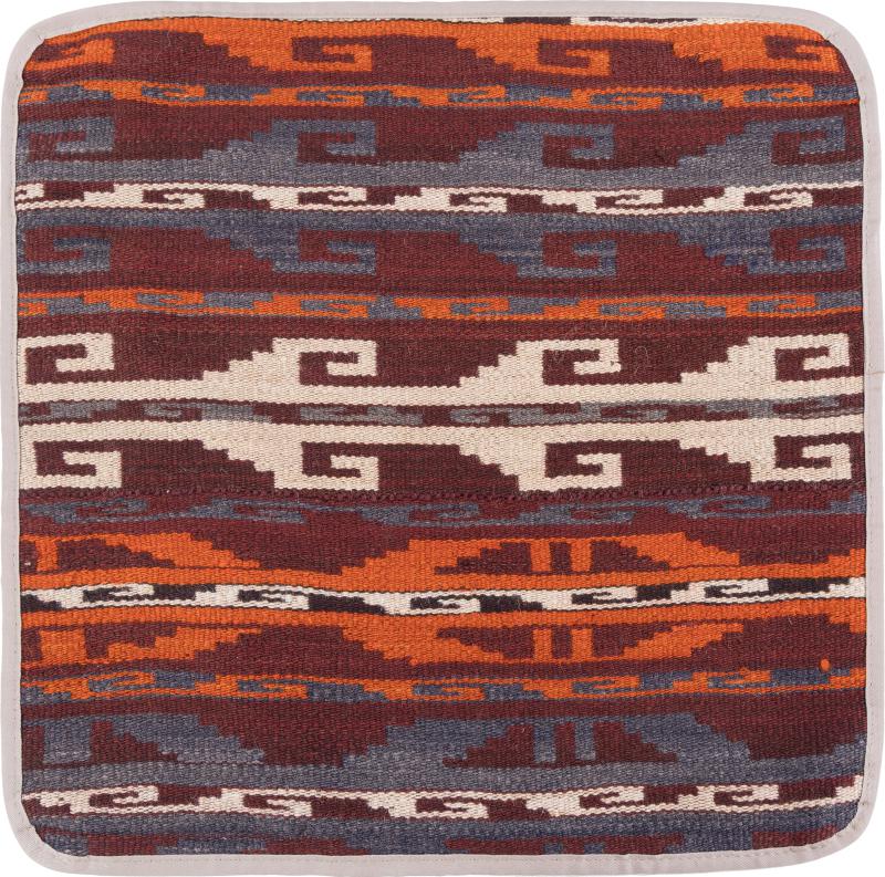 Afghan rug Kilim Afghan Cushion Cover 45x45 45x45, Persian Rug Knotted by hand